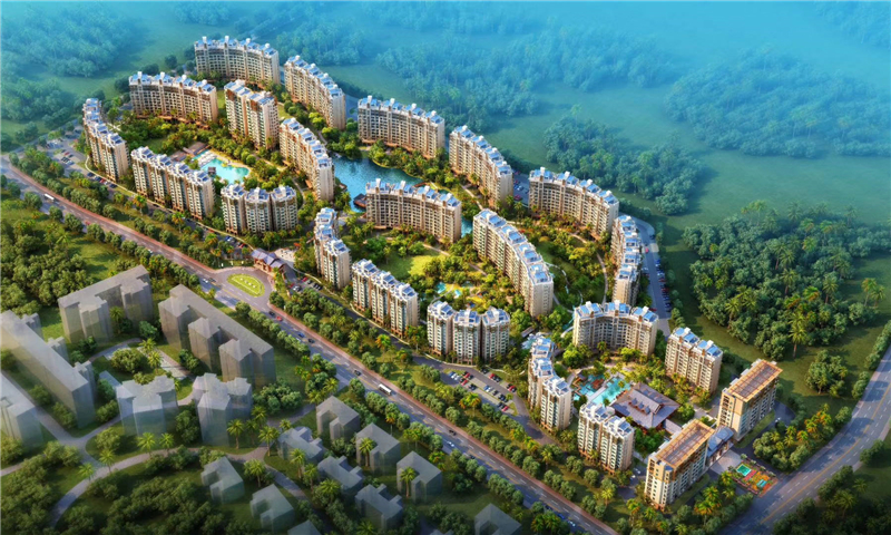 三亚华悦海棠项目三期在售建筑面积97㎡的三房，均价30150元/㎡